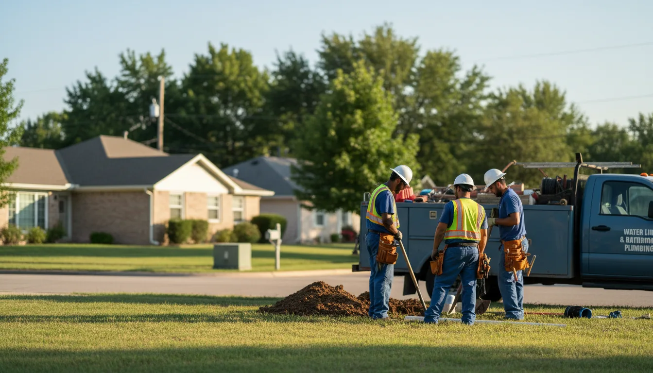 Residential water line and bathroom plumbing service in Gray, PA